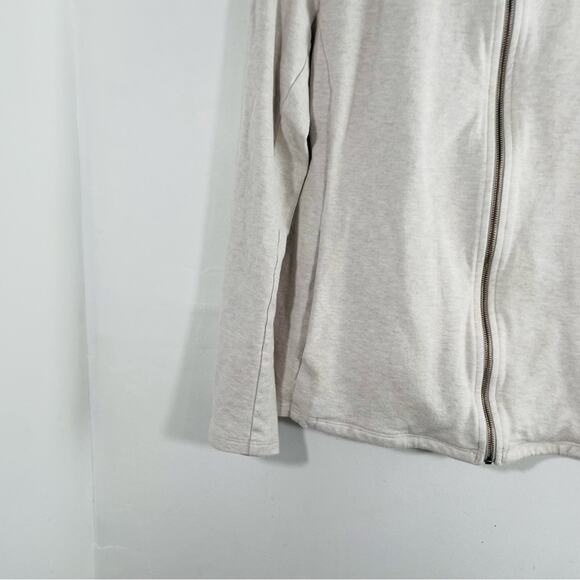 Eileen Fisher Maple Oat Organic Cotton Round Neck  Zip-up Jacket Small - Picture 2 of 9